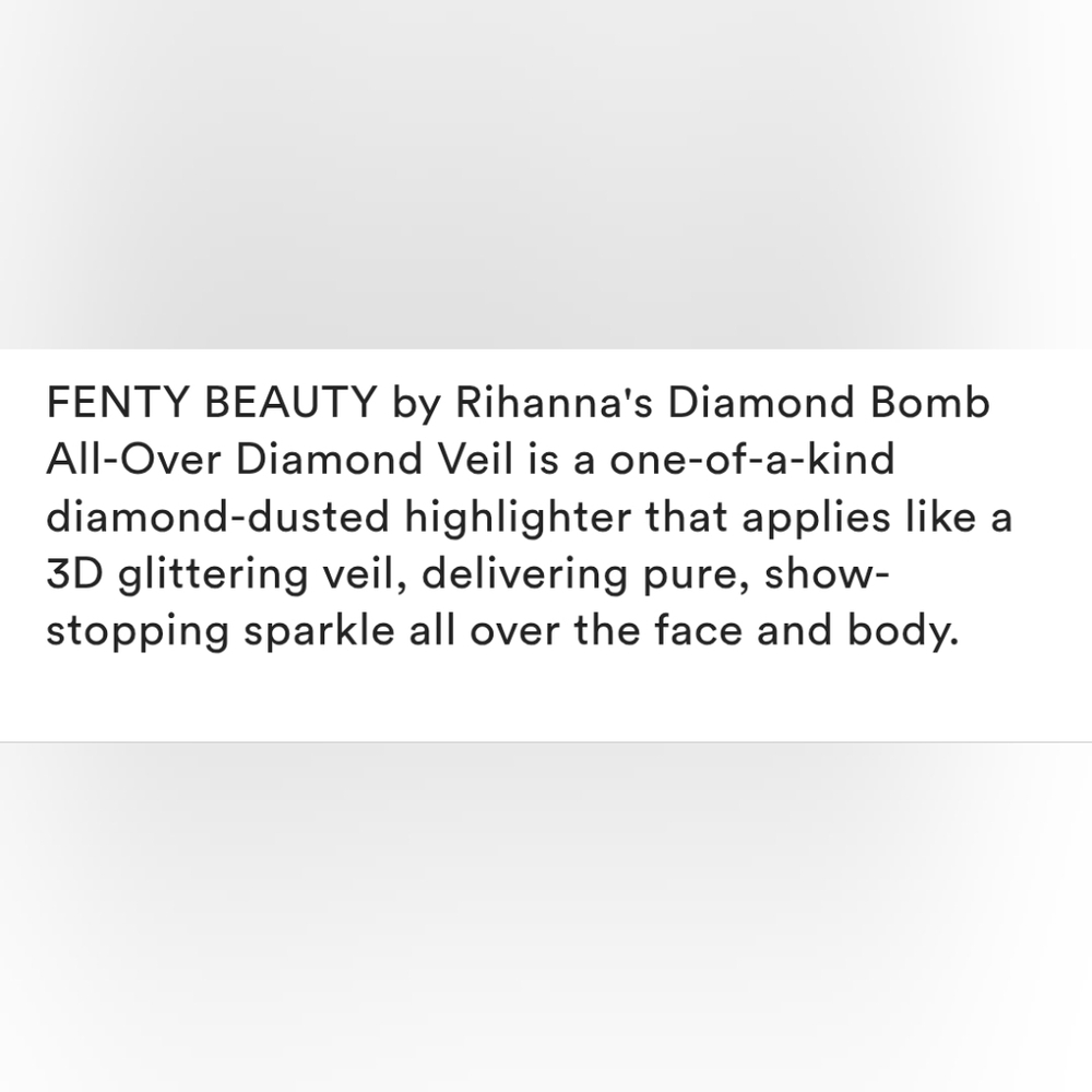 Fenty Beauty Rihanna Diamond Bomb Veil Highlighter Rose Rave NIB - Picture 7 of 7